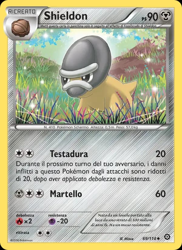 Shieldon — Vapori Accesi 69 Italian Pokémon card