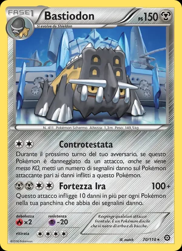 Bastiodon — Vapori Accesi 70 Italian Pokémon card