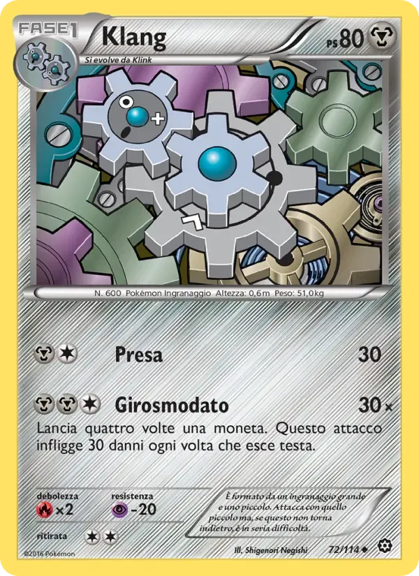 Klang — Vapori Accesi 72 Italian Pokémon card