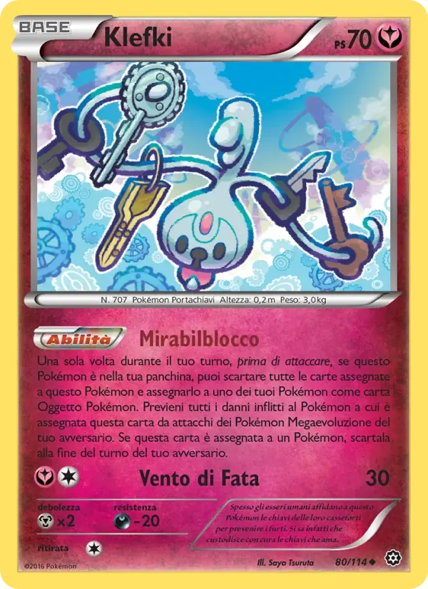 Klefki — Vapori Accesi 80 Italian Pokémon card