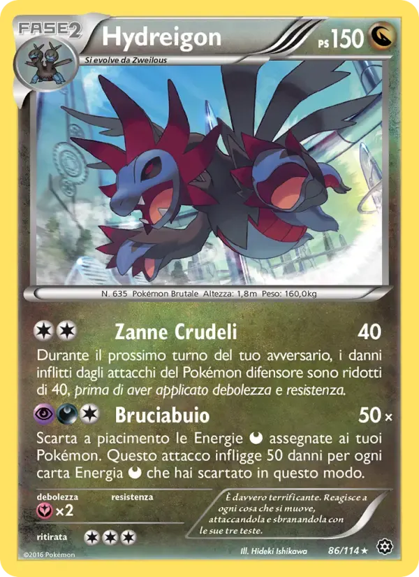 Hydreigon — Vapori Accesi 86 Italian Pokémon card