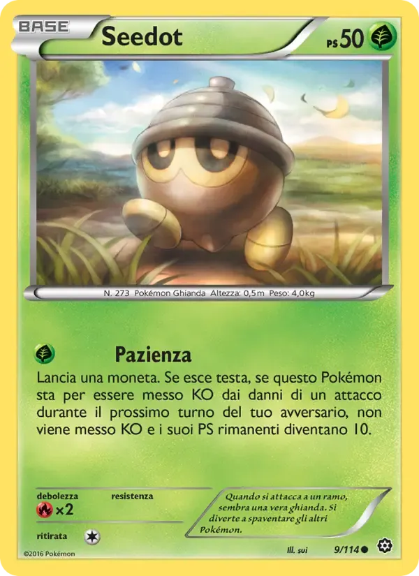 Seedot — Vapori Accesi 9 Italian Pokémon card