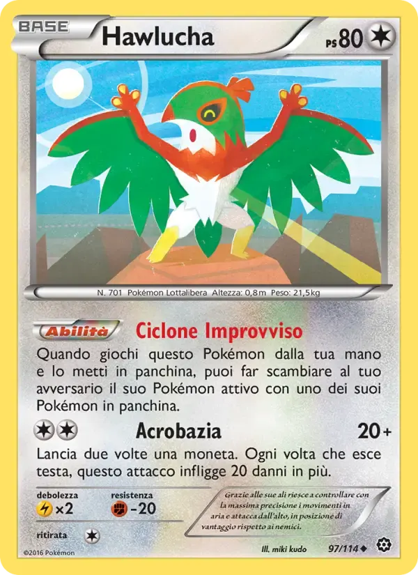 Hawlucha — Vapori Accesi 97 Italian Pokémon card