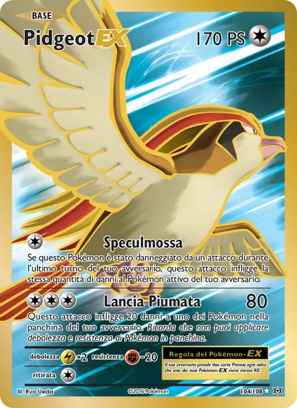 Pidgeot EX — Evoluzioni 104 Italian Pokémon card