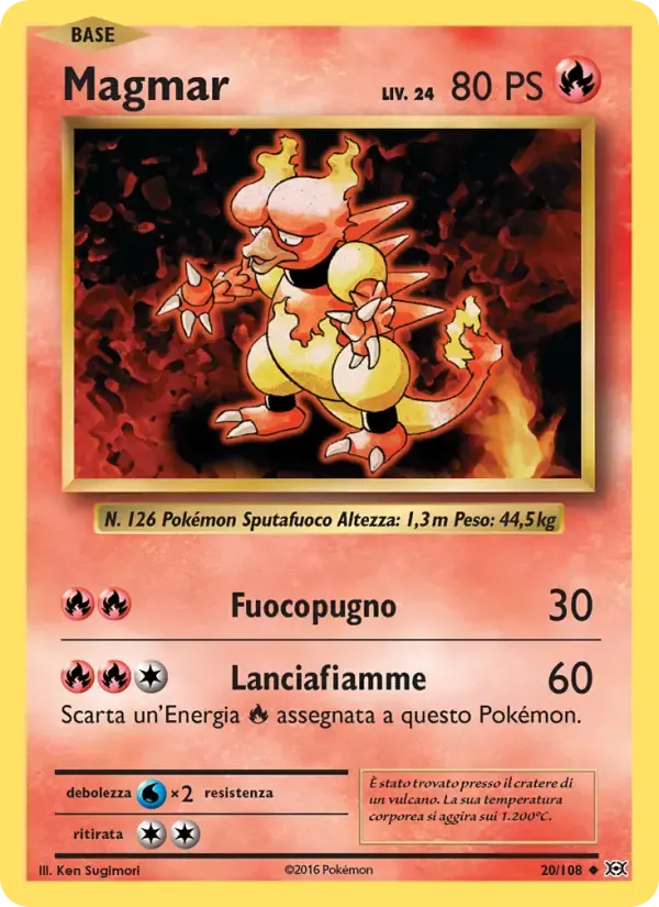 Magmar — Evoluzioni 20 Italian Pokémon card
