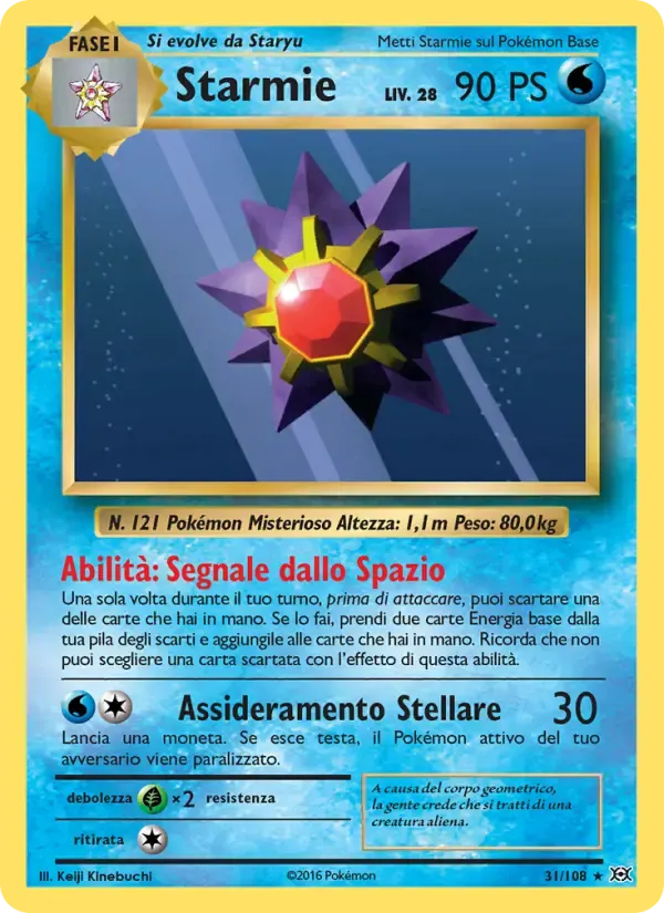 Starmie — Evoluzioni 31 Italian Pokémon card