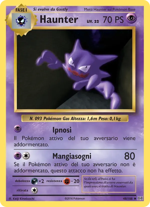 Haunter — Evoluzioni 48 Italian Pokémon card