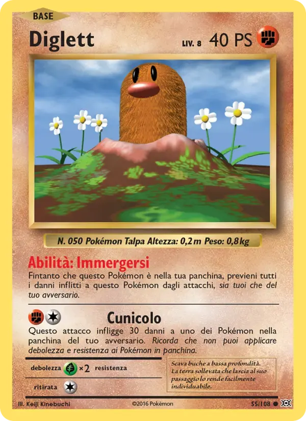 Diglett — Evoluzioni 55 Italian Pokémon card