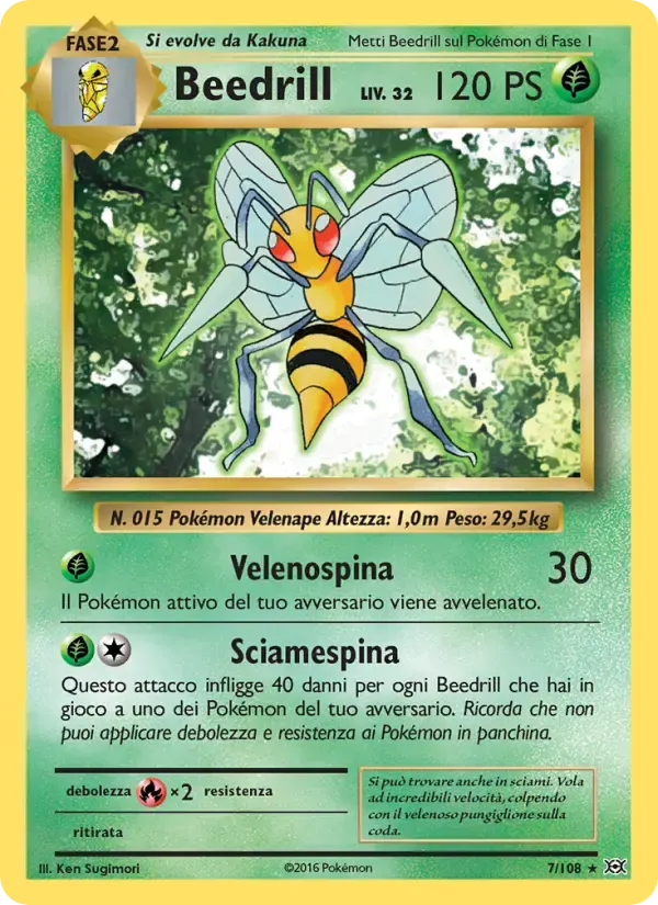 Beedrill — Evoluzioni 7 Italian Pokémon card