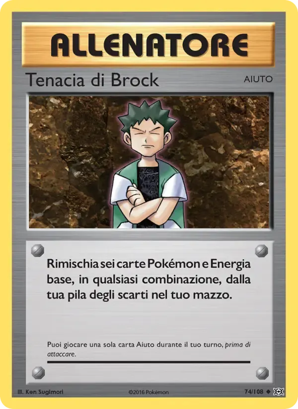 Tenacia di Brock — Evoluzioni 74 Italian Pokémon card