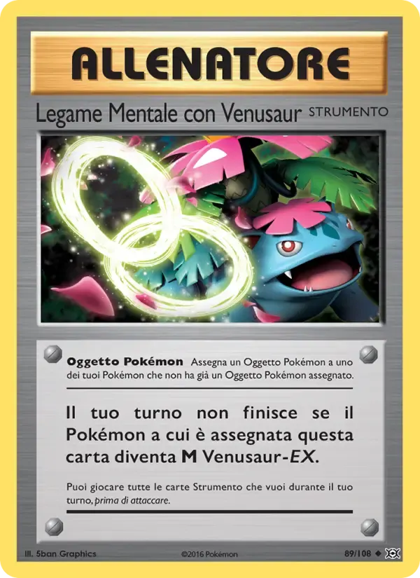Legame Mentale con Venusaur — Evoluzioni 89 Italian Pokémon card