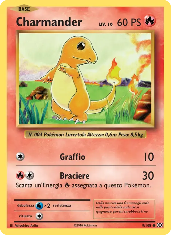 Charmander — Evoluzioni 9 Italian Pokémon card