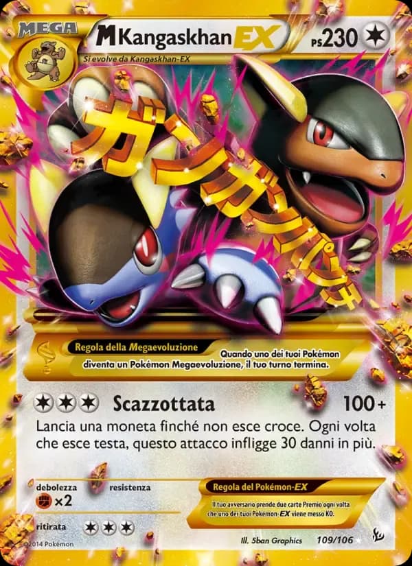 M Kangaskhan EX — Fuoco Infernale 109 Italian Pokémon card