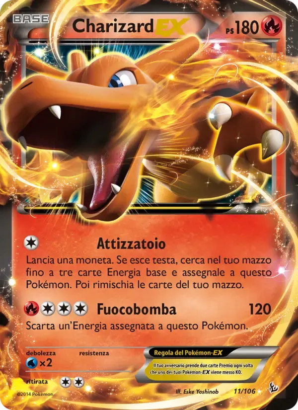 Charizard EX — Fuoco Infernale 11 Italian Pokémon card