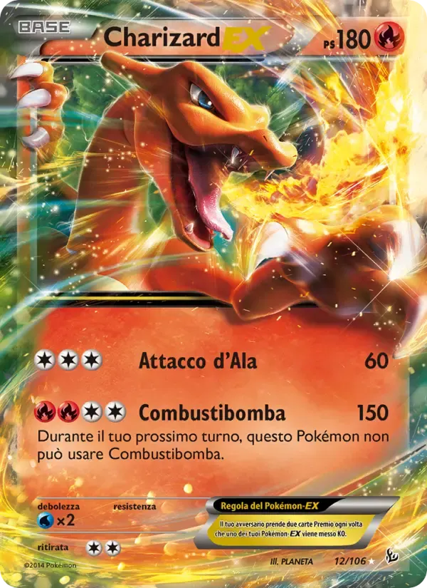 Charizard EX — Fuoco Infernale 12 Italian Pokémon card