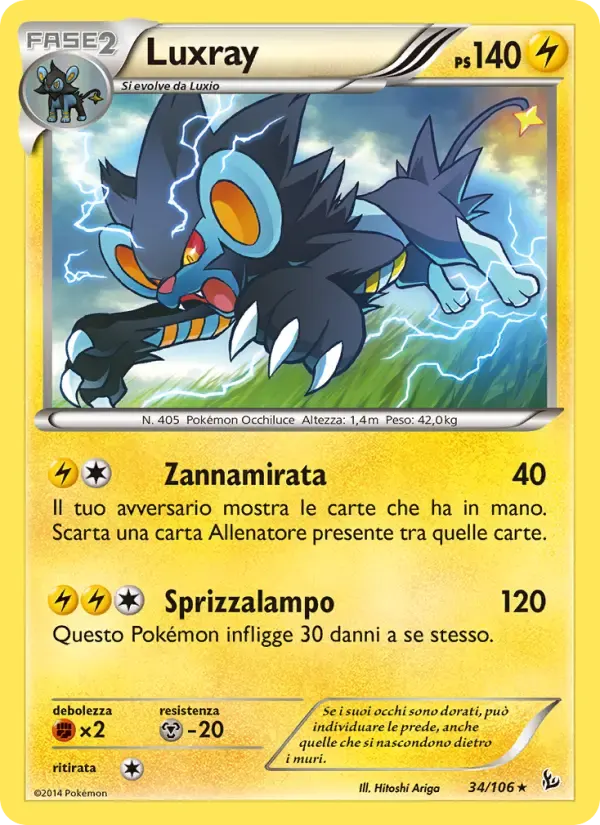 Luxray — Fuoco Infernale 34 Italian Pokémon card