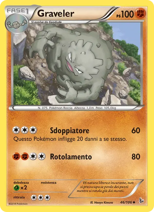 Graveler — Fuoco Infernale 46 Italian Pokémon card