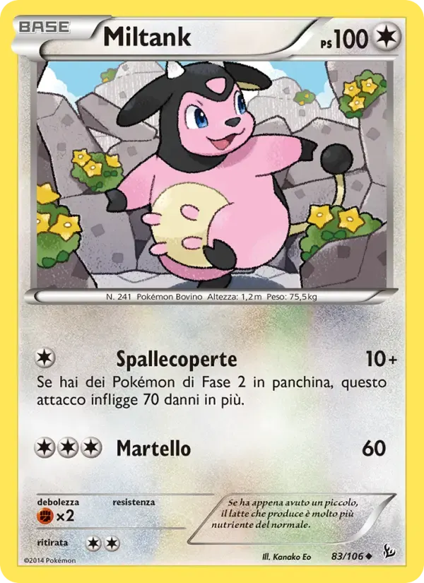 Miltank — Fuoco Infernale 83 Italian Pokémon card