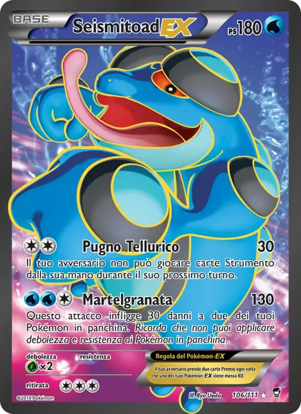 Seismitoad EX — Colpi Furiosi 106 Italian Pokémon card