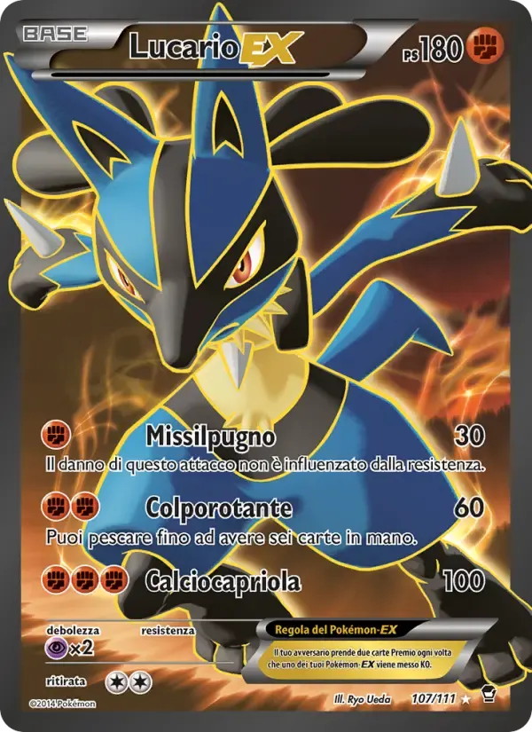 Lucario EX — Colpi Furiosi 107 Italian Pokémon card