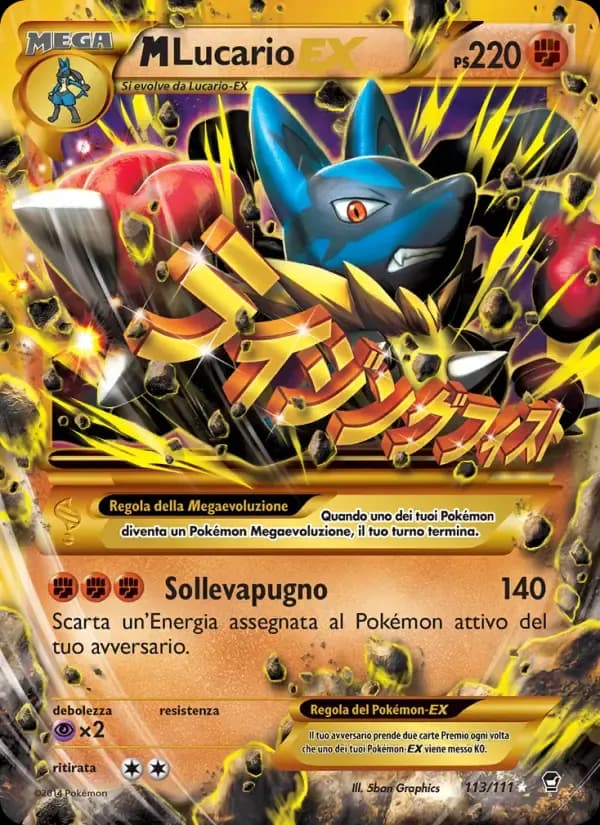 M Lucario EX — Colpi Furiosi 113 Italian Pokémon card