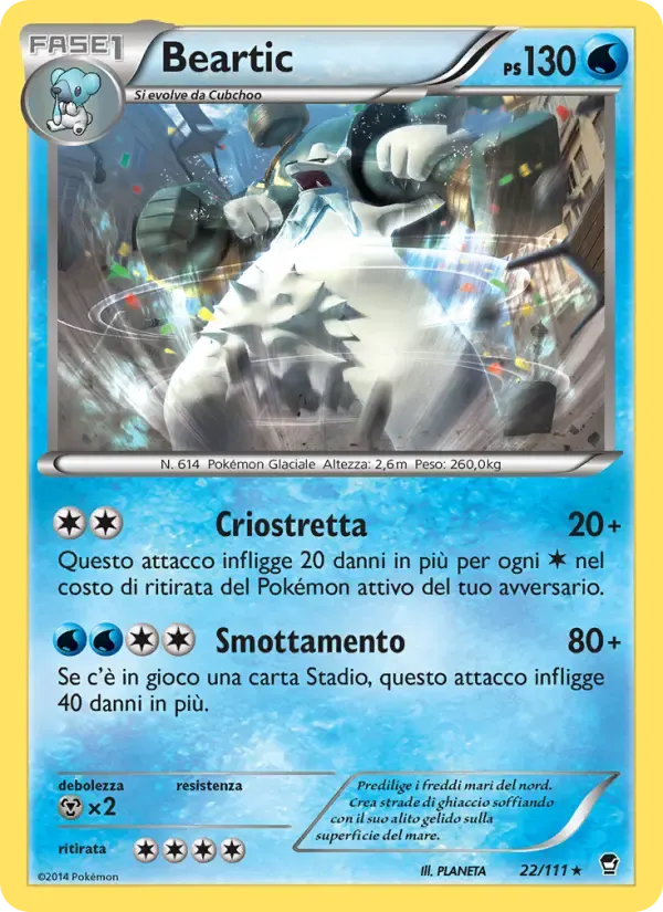 Beartic — Colpi Furiosi 22 Italian Pokémon card