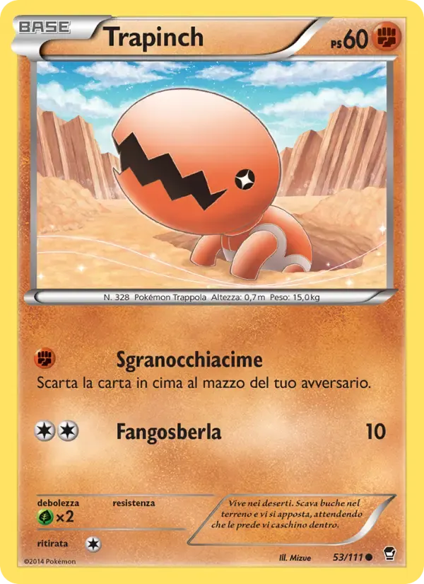 Trapinch — Colpi Furiosi 53 Italian Pokémon card