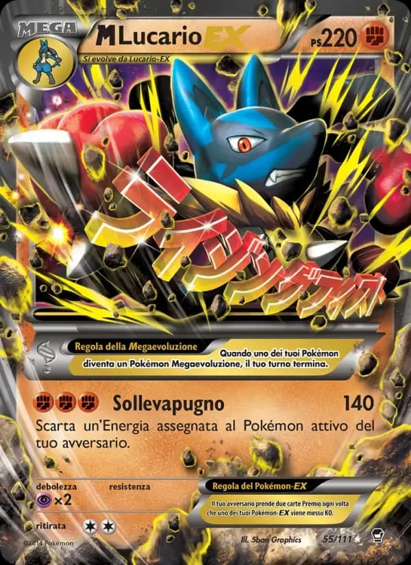 M Lucario EX — Colpi Furiosi 55 Italian Pokémon card