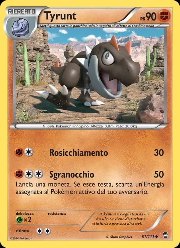 Tyrunt — Colpi Furiosi 61 Italian Pokémon card