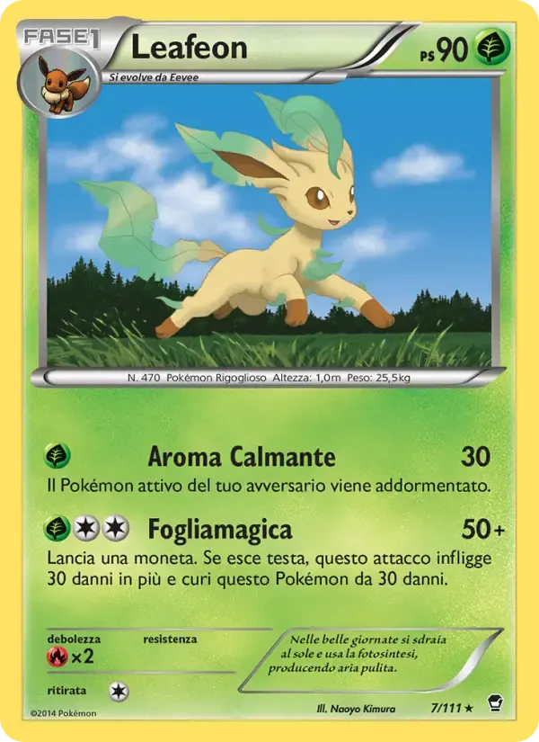 Leafeon — Colpi Furiosi 7 Italian Pokémon card