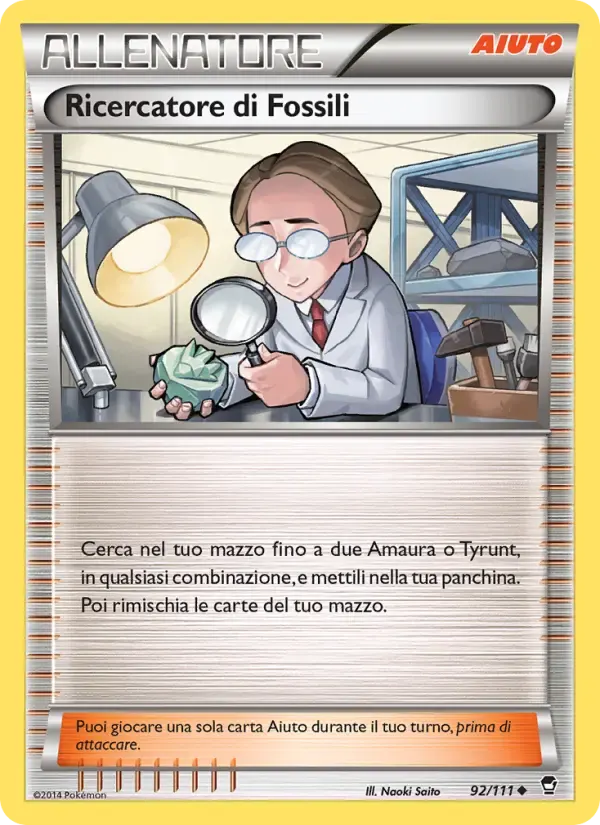 Ricercatore di Fossili — Colpi Furiosi 92 Italian Pokémon card