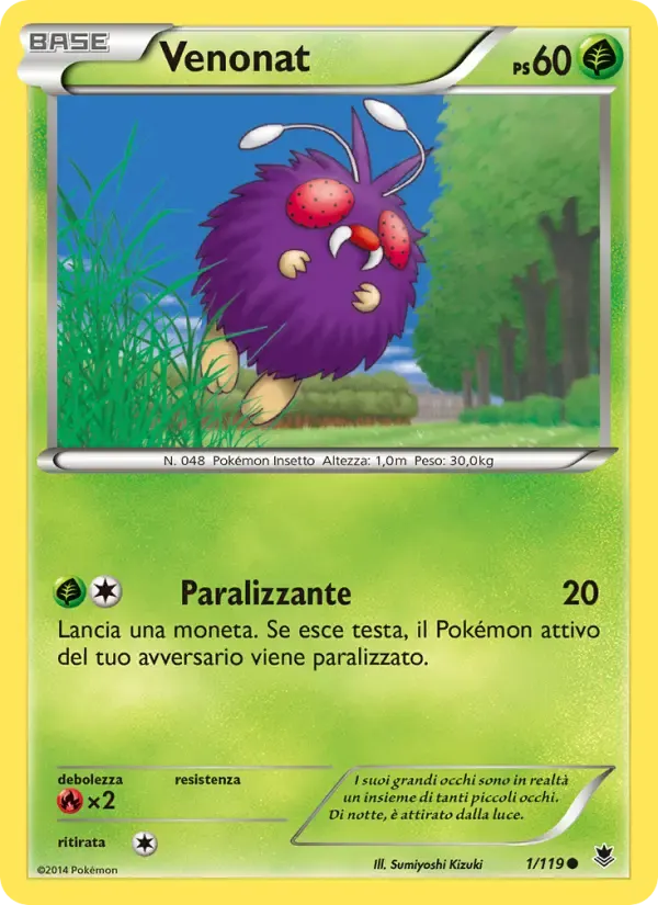 Venonat — Forze Spettrali 1 Italian Pokémon card