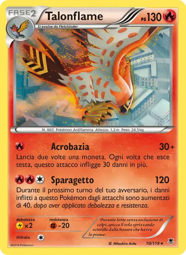 Talonflame — Forze Spettrali 10 Italian Pokémon card
