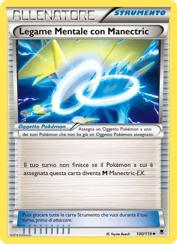 Legame Mentale con Manectric — Forze Spettrali 100 Italian Pokémon card