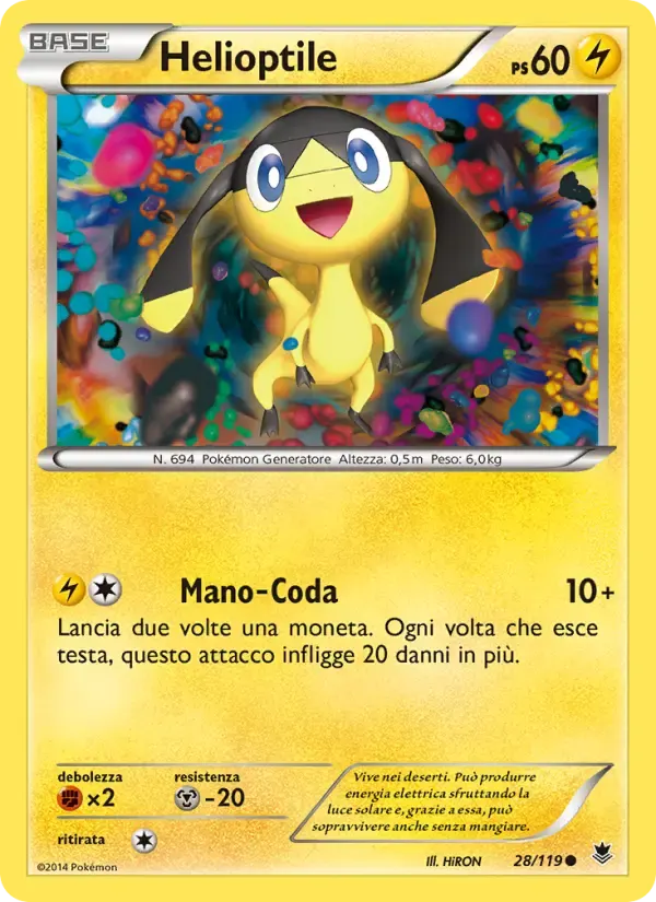 Helioptile — Forze Spettrali 28 Italian Pokémon card