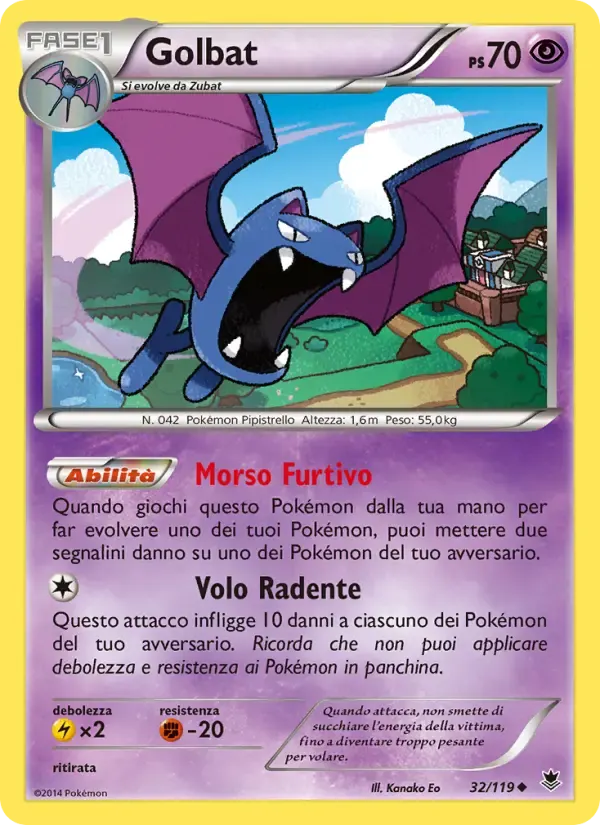 Golbat — Forze Spettrali 32 Italian Pokémon card