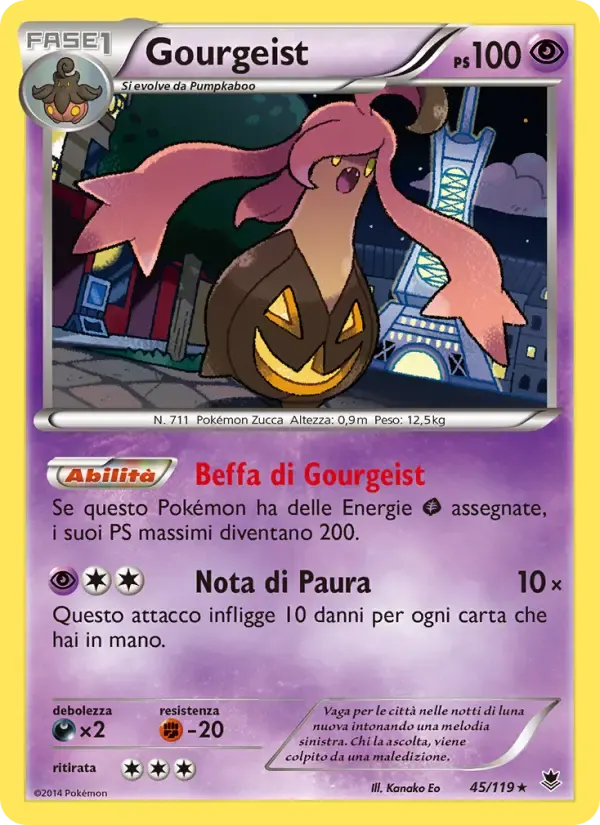 Gourgeist — Forze Spettrali 45 Italian Pokémon card
