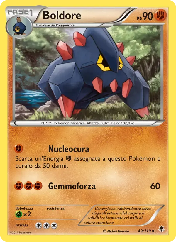 Boldore — Forze Spettrali 49 Italian Pokémon card