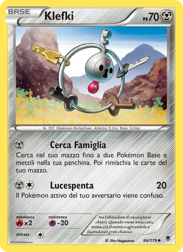 Klefki — Forze Spettrali 66 Italian Pokémon card