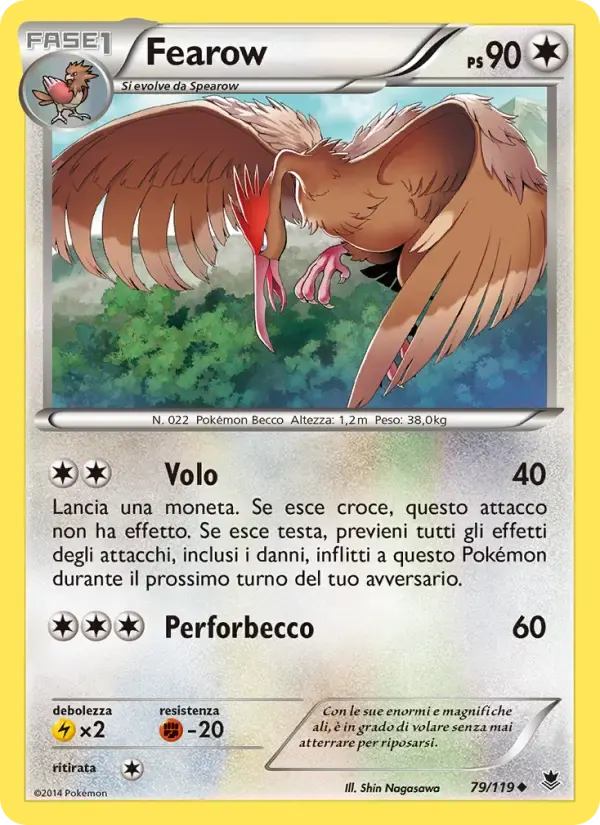 Fearow — Forze Spettrali 79 Italian Pokémon card