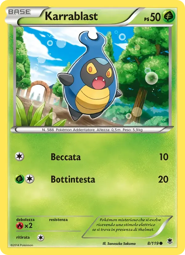 Karrablast — Forze Spettrali 8 Italian Pokémon card