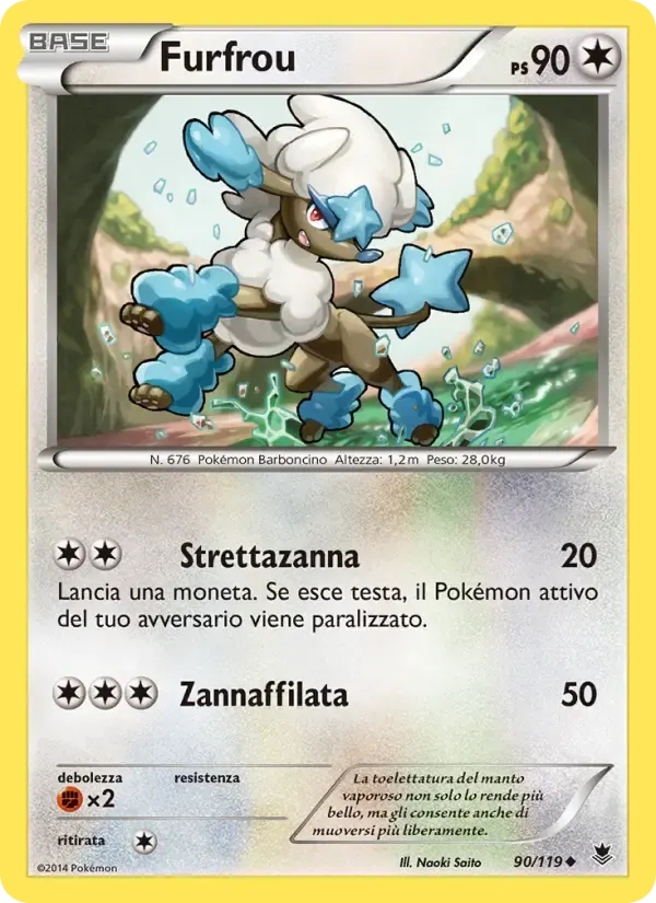 Furfrou — Forze Spettrali 90 Italian Pokémon card