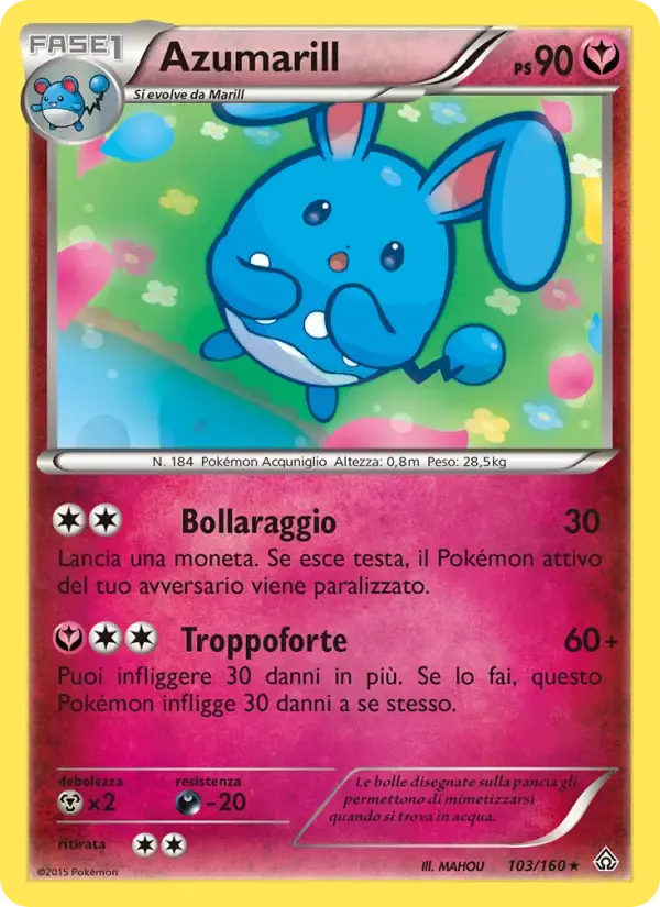 Azumarill — Scontro Primordiale 103 Italian Pokémon card