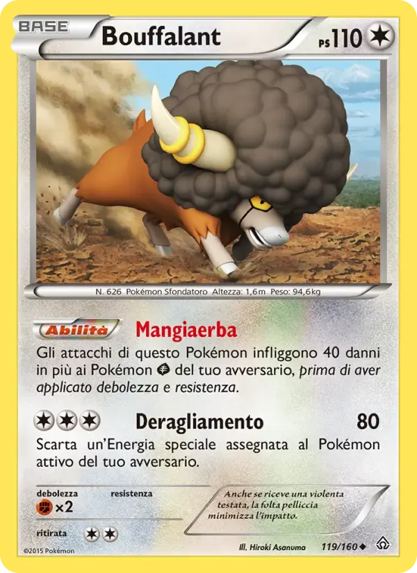 Bouffalant — Scontro Primordiale 119 Italian Pokémon card