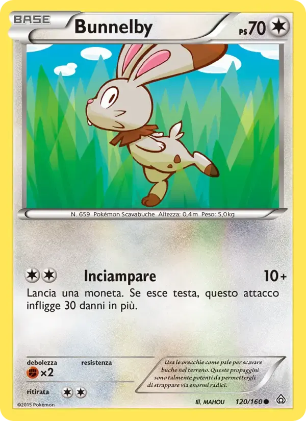 Bunnelby — Scontro Primordiale 120 Italian Pokémon card