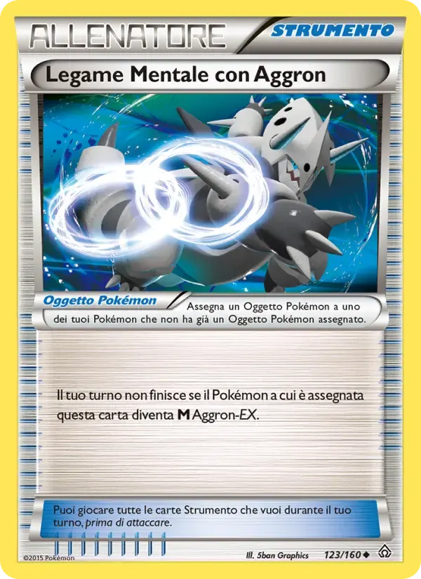 Legame Mentale con Aggron — Scontro Primordiale 123 Italian Pokémon card