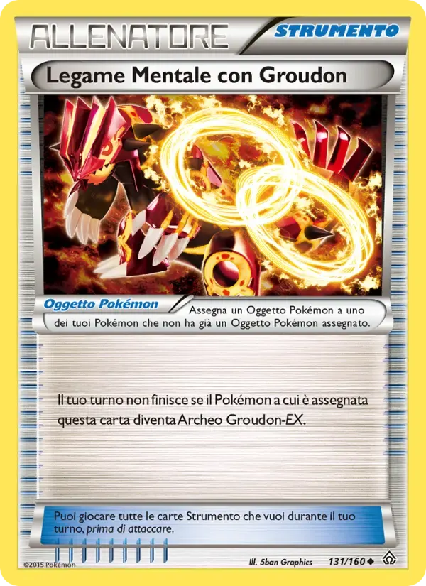 Legame Mentale con Groudon — Scontro Primordiale 131 Italian Pokémon card