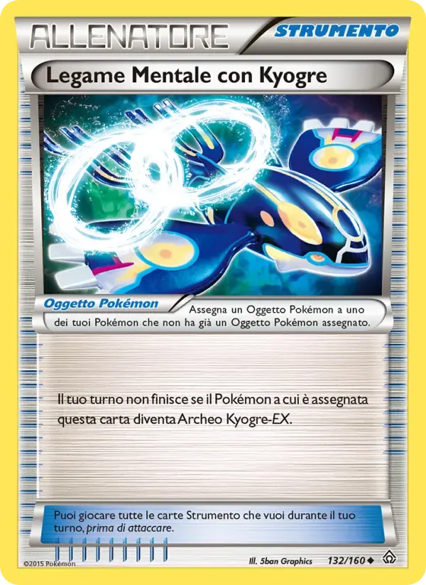 Legame Mentale con Kyogre — Scontro Primordiale 132 Italian Pokémon card
