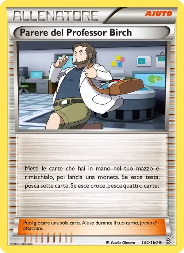 Parere del Professor Birch — Scontro Primordiale 134 Italian Pokémon card