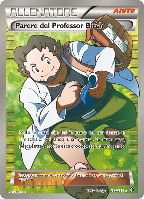 Parere del Professor Birch — Scontro Primordiale 159 Italian Pokémon card